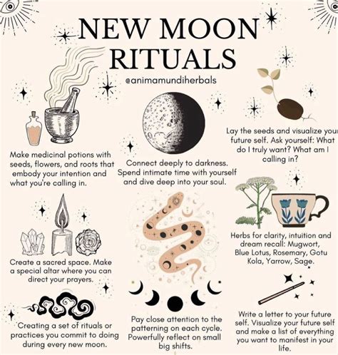 Wiccan rituals for purification and renewal during the new moon